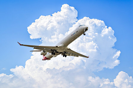 Barcelona, â€‹â€‹Spain; October 29, 2025: An Air Nostrum Iberia Regional Mitsubishi...