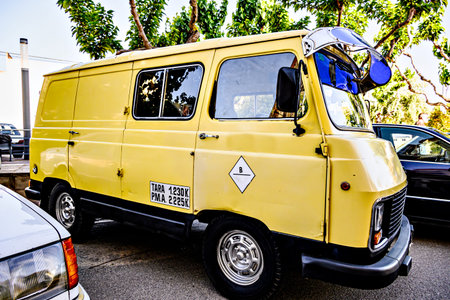 Santa Margarida de Montbui, Barcelona, ââSpain; May 24, 2025: Classic car exhibition, Sava J4 1000 . Vintage carsのeditorial素材