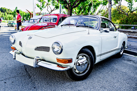 Santa Margarida de Montbui, Barcelona, â€‹â€‹Spain; May 24, 2025: Classic car exhibition,...