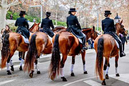 Igualada, Barcelona, â€‹â€‹Spain; January 19, 2025: Festival of the Three Tombs of...