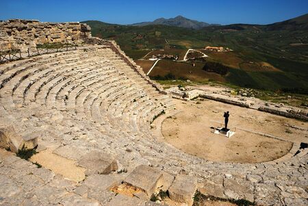Segesta  Greek Theatre の写真素材