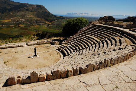 Segesta  Greek Theatre の写真素材
