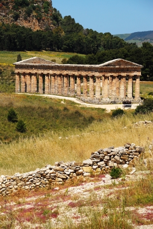 The Doric temple of Segestaの写真素材