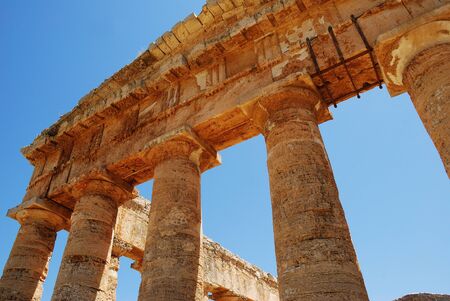 Segesta  Sicily  Greek templeの写真素材