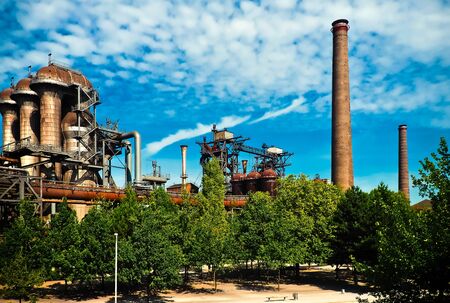 oil refinery industry backgroundの写真素材