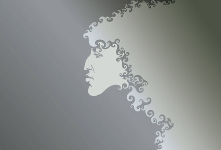 Background human male person men faceのイラスト素材