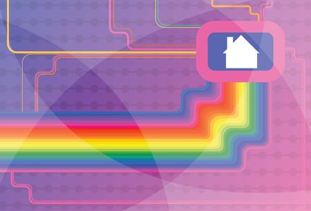 House electrical network communication backgroundのイラスト素材