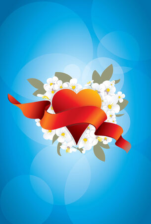 Love flowerses Valentines Day wedding spring cardのイラスト素材