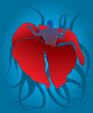 Creation birth person man from flowerのイラスト素材