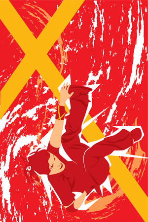 Extreme Show Breakdance Man dance youngのイラスト素材