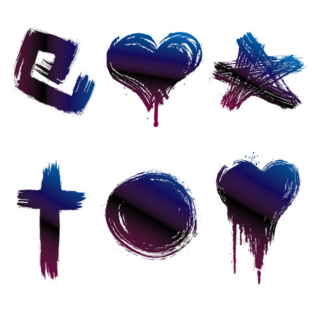  ackground  bstract brush elements for designのイラスト素材