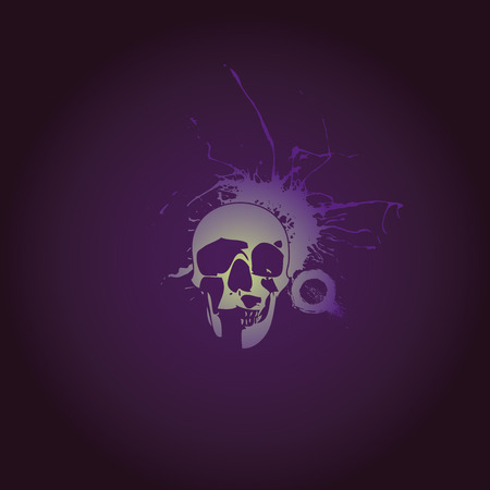 skull halloween spot paint horrorのイラスト素材
