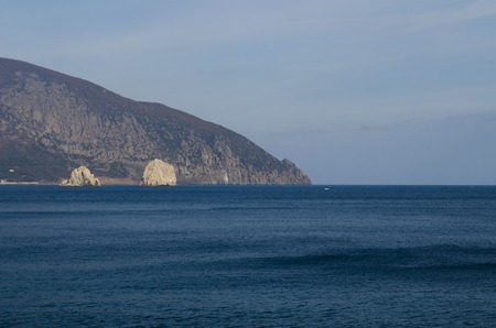 Sea mountain nature travel holiday tourismの写真素材