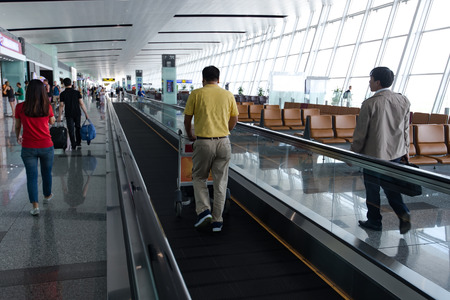Passenger in an airportのeditorial素材