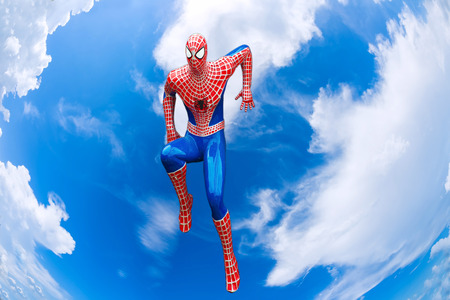Bangkok, Thailand - MAY 05, 2018: 'Spiderman' Marvel comics  The Avengers are a fictional team of superheroes appearing in American comic books by Marvel.のeditorial素材
