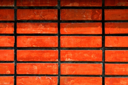 Brown stone plank wall texture backgroundの写真素材