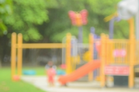 Blur playground in nature park abstract background.の写真素材