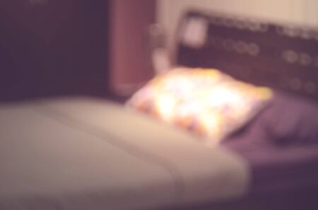 Blurred interior in bedroom abstract background.の写真素材