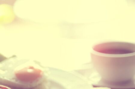 Blur "Moo Pad Kee Mao" and fired egg, Traditional Thailand Food abstract background.Retro color style.の写真素材