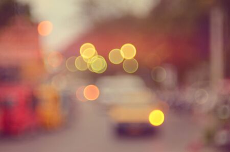 Blur traffic road abstract background.Vintage color style.の写真素材