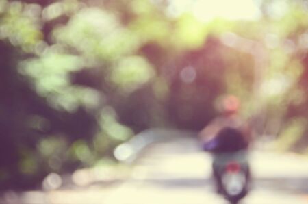Blur country road traffic abstract background.Retro color style.の写真素材