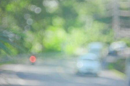 Blur country road traffic abstract background.Retro color style.の写真素材