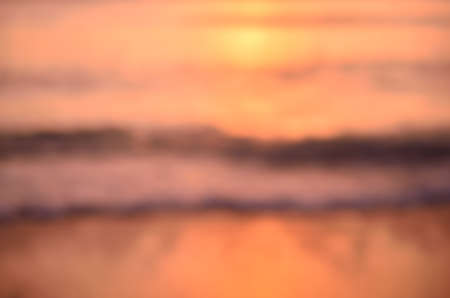 Blur tropical sunset beach abstract background.Travel concept.の写真素材