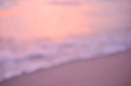Blur tropical sunset beach abstract background.Travel concept.の写真素材