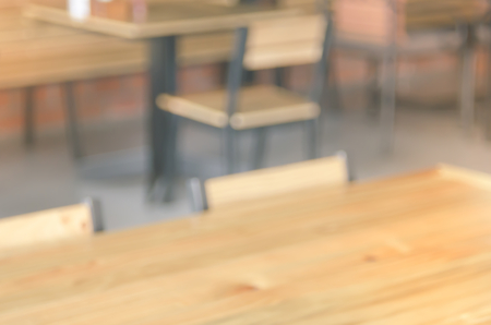 Blur table and chair in restaurant abstract background.の写真素材