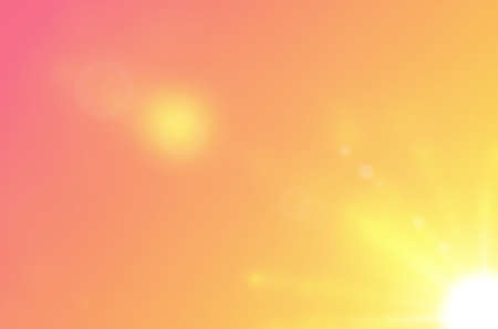Sunset sky with sun light abstract background. Graphic art design.の写真素材