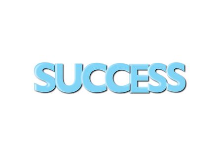 Blue SUCCESS words on white background. Business and life concept. Graphic art design.の写真素材
