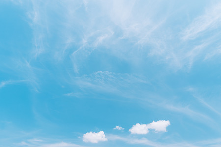 Blue sky and white clouds abstract background. Copy space nature and environment concept. Vintage...