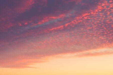 Sunset sky and cloud abstract texture background. Copy space of nature environment and freedom...
