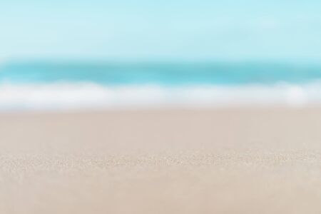 Summer vacation outdoor and travel holiday adventure concept.Copy space blur tropical beach with...