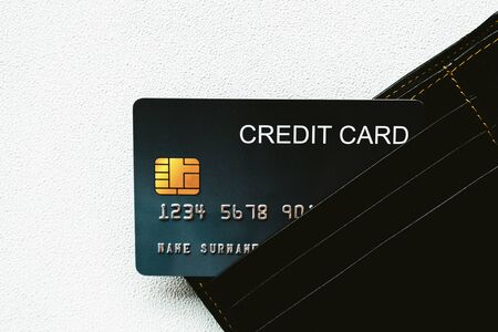 Credit card in wallet, Business finance and technology concept.の写真素材