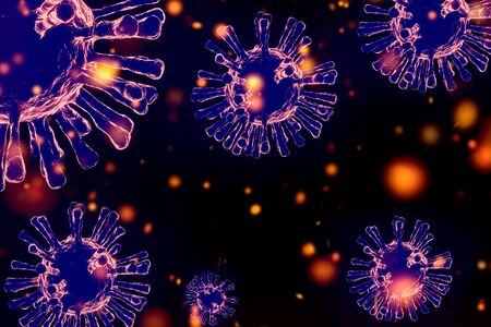 Virus 3d graphic abstract background. Covid-19.の写真素材