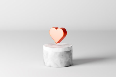 Heart 3d render graphic design.の写真素材