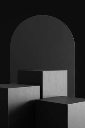 3d podium with copy space for product display presentation. Graphic art design.の写真素材