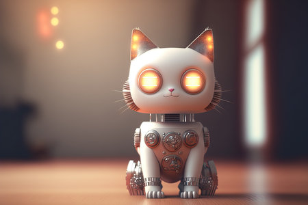 Robot cat. Generative AIの写真素材