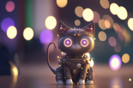 Robot cat. Generative AIの写真素材