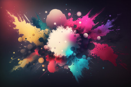 Abstract background of colorful spray paint. Graphic art design. Generative ai