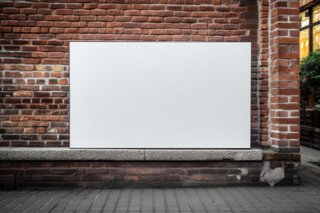 Copy space of white frame on stone wall abstract background. Generative aiの素材