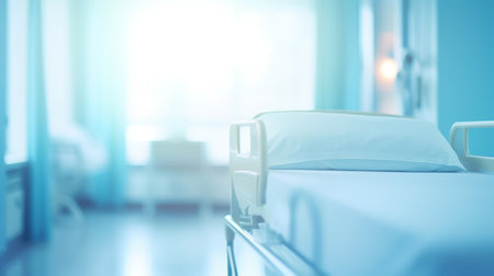 Blur hospital abstract background. Generative ai.の素材