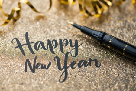 Happy new year abstract background. Holiday and celebration background. Generative ai.の素材