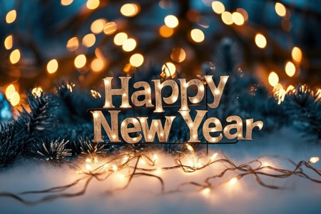 Happy new year abstract background. Holiday and celebration background. Generative ai.の素材