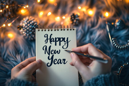 Happy new year abstract background. Holiday and celebration background. Generative ai.の素材