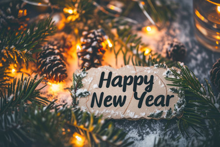 Happy new year abstract background. Holiday and celebration background. Generative ai.の素材