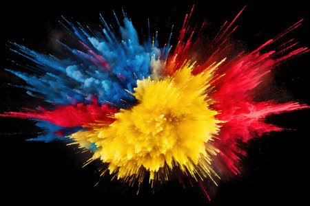 Colorful splash smoke background. Generative ai.の素材