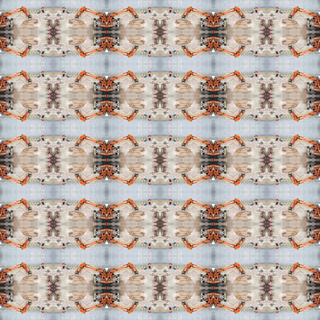 Seamless construction work pattern. For eg fabric, wallpaper, wall decorations.の写真素材