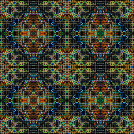Fantasy seamless light pattern with angels. For eg fabric, wallpaper, wall decorations.の写真素材